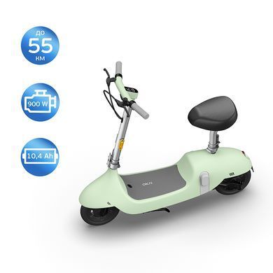 Електросамокат з сидінням OKAI Ceetle PRO EA10C Mint Green 10', 350(900)W, 25Km/h, 10.4Ah, 55Km, 20%,NFC, App, 29kg (EA10C-MG) [800005]