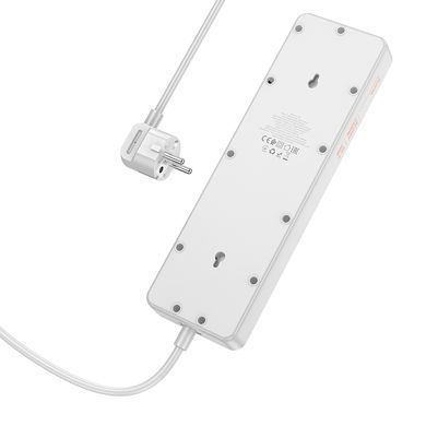 Мережевий подовжувач HOCO AC14A Rico 5-position socket(PD30W/1C3A) White (6942007607186) [802776]