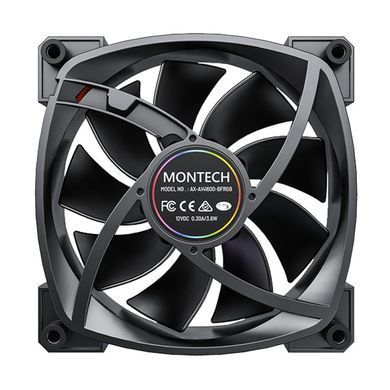 Корпусний вентилятор 140MM MONTECH (RX140 PWM BLACK) [501667]