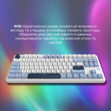 Клавіатура Ajazz AK870 V2 Flying Fish Switch White USB-C (AK870-V2-FF-BWB) [618096]