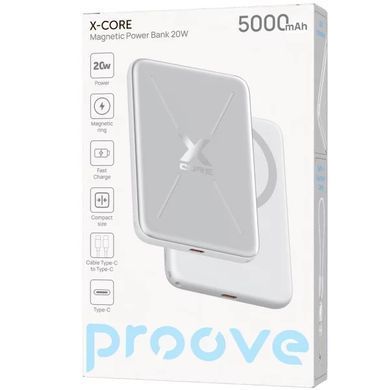 Універсальна мобільна батарея Proove X-Core 20W 5000mAh Silver/White (PNXC20010006) [618403]