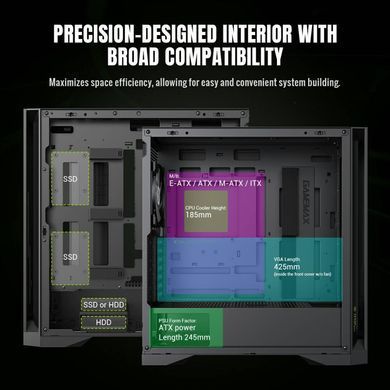 Корпус для комп'ютера ATX W/O PSU GAMEMAX (LEADER 2 BK) [503709]