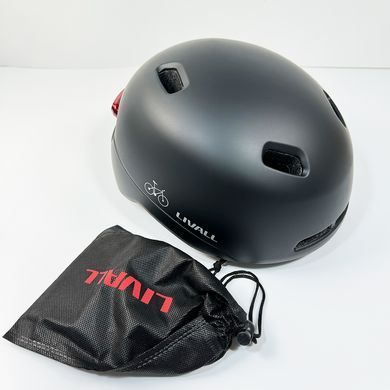 Захисний шолом Livall C21 (L) Midnight Black (57-61см), сигнал стопів (LIV-000C21-5341) [80028]