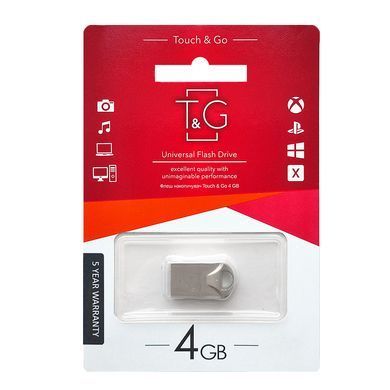 Флеш-накопичувач USB 4GB T&G 106 Metal Series Silver (TG106-4G) [607169]