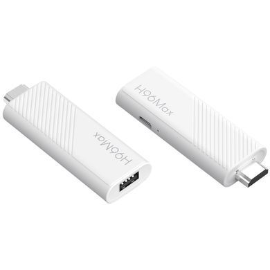 TV Медіаплеєр H96 MAX H313 TV Stick 2/16Gb/ Allwinner H313/ Android 14/ WiFi 2.4G+5G/білий (H313_TV_STICK) [404863]