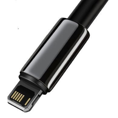 Кабель Baseus Tungsten Gold Fast Charging Data Cable USB to iP 2.4A 2m Black (CALWJ-A01) [803722]