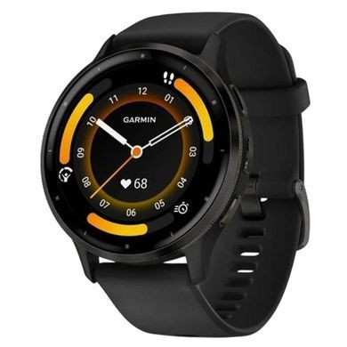 Смарт-годинник Garmin Venu 3 Slate Stainless Steel Bezel with Black Case and Silicone Band (010-02784-51) [604509]