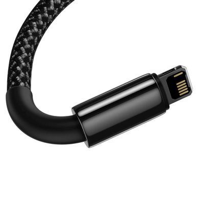 Кабель Baseus Tungsten Gold Fast Charging Data Cable USB to iP 2.4A 2m Black (CALWJ-A01) [803722]