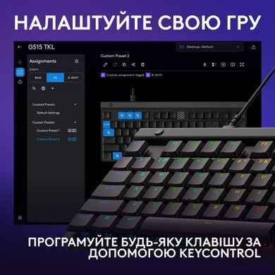 Клавiатура Logitech G515 TKL Black (920-012872) [606033]