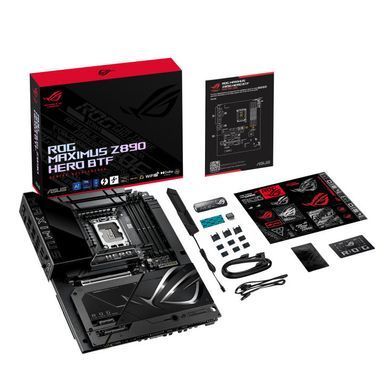 Материнcька плата ASUS ROG MAXIMUS Z890 HERO BTF s1851 Z890 4xDDR5 M.2 Thunderbolt HDMI Wi-Fi BT ATX BTF приховане підключення роз'ємів (90MB1KG0-M0EAY0) [110033]