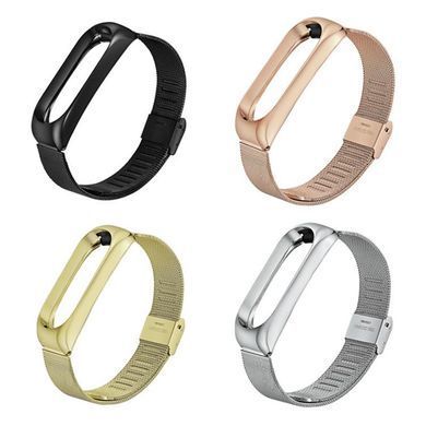 Ремінець BeCover Metal для Xiaomi Mi Band 4/3 Rose Gold (704654) [604616]