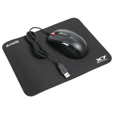 Миша A4Tech X-710BK Black USB + килимок A4Tech X7-200MP (X-7120) [606342]