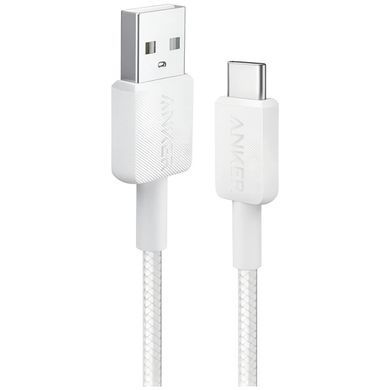 Кабель Anker 322 USB-A - USB-C, 1.8м, White (A81H6H21) [616975]