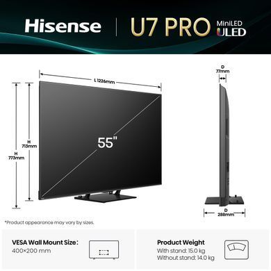 LED-телевізор Hisense 55U7Q PRO (20016204) [201821]