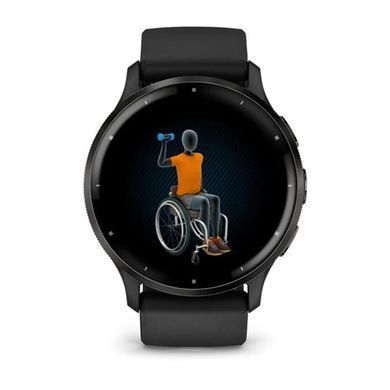 Смарт-годинник Garmin Venu 3 Slate Stainless Steel Bezel with Black Case and Silicone Band (010-02784-51) [604509]
