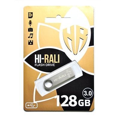 Флеш-накопичувач USB3.0 128GB Hi-Rali Shuttle Series Silver (HI-128GB3SHSL) [614558]