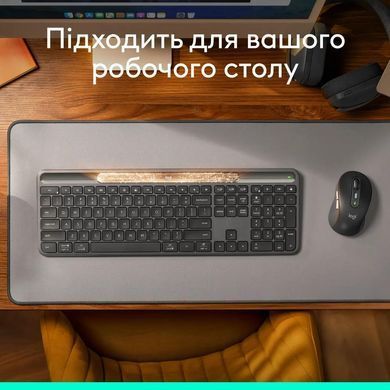 Клавіатура бездротова LOGITECH Slim Solar+ for Business - GRAPHITE - US INT'L - 2.4GHZ/BT - INTNL-973 - UNIV (920-013779) [503924]