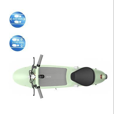 Електросамокат з сидінням OKAI Ceetle PRO EA10C Mint Green 10', 350(900)W, 25Km/h, 10.4Ah, 55Km, 20%,NFC, App, 29kg (EA10C-MG) [800005]