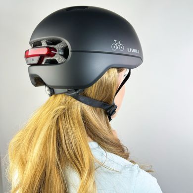 Захисний шолом Livall C21 (L) Midnight Black (57-61см), сигнал стопів (LIV-000C21-5341) [80028]