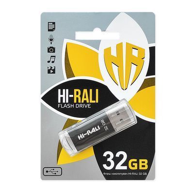 Флеш-накопичувач USB 32GB Hi-Rali Rocket Series Black (HI-32GBVCBK) [607119]