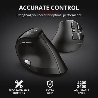 Миша Trust Voxx Rechargeable Ergonomic, WL, чорний (23731_TRUST) [103962]