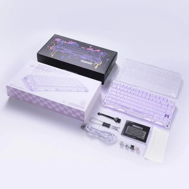 Клавіатура механічна GravaStar Mercury K1 80keys, GravaStar x Kailh Cheery Pink, EN, BT/WL/USB, Lavender Purple (GSK1_PL) [114424]