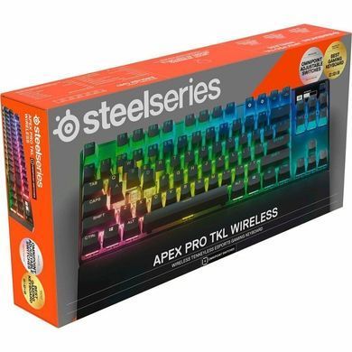 Клавіатура ігрова SteelSeries Apex Pro TKL WL UA HyperMagnetic Switches, OmniPoint 2.0, OLED (64865) [401052]
