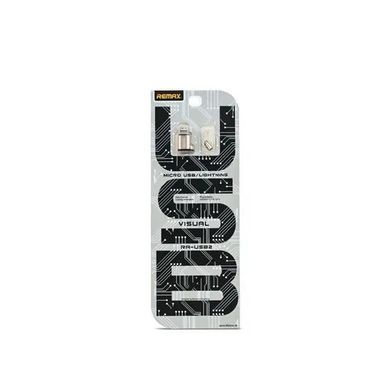 Адаптер Remax RA-USB2 Visual microUSB-Lightning Gold (6954851289814) [604150]
