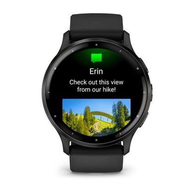 Смарт-годинник Garmin Venu 3 Slate Stainless Steel Bezel with Black Case and Silicone Band (010-02784-51) [604509]