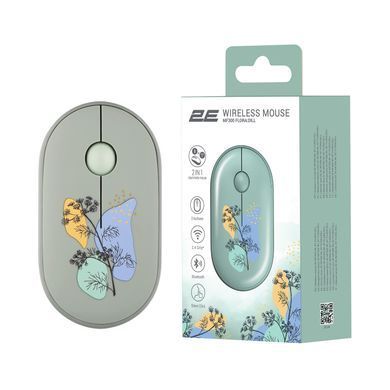 Миша 2E MF300 FLORA:DILL Silent WL BT, зелений (2E-MF300WFLORAGN) [104088]