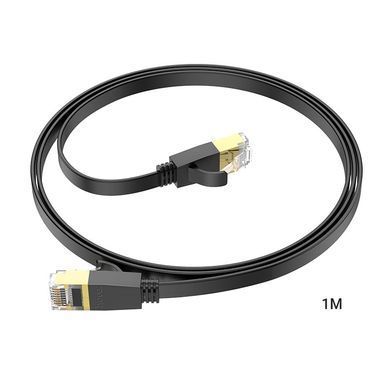 Мережевий кабель HOCO US07 General pure copper flat network cable(L=1M) Black (6931474780683) [805477]
