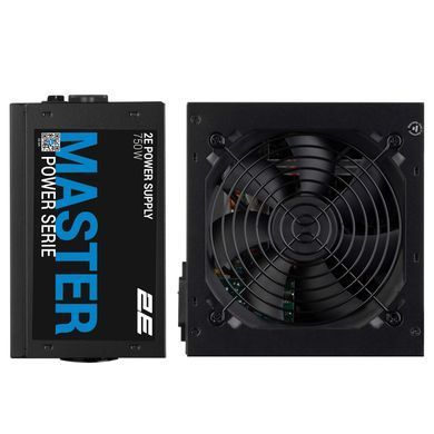 Блок живлення 2E Master Power (750W), >80%, 80+ White, 120мм, 1xMB 24pin(20+4), 1xCPU 8pin(4+4), 3xMolex, 5xSATA, 4xPCIe 8pin(6+2) (2E-MP750-120APFC) [109514]