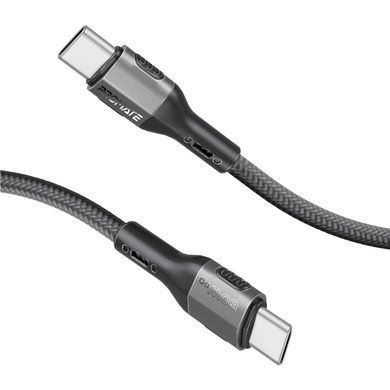 Кабель Promate USB Type-C - USB Type-C (M/M), 3A, 60W, 1.2 м, Black (fletchlink-cc.black) [604377]
