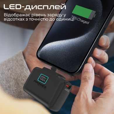 Універсальна мобільна батарея Promate PowerUp-10Duo 10000mAh 20W Black (powerup-10duo.black) [603524]