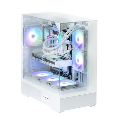 Корпус Zalman P40 Prism без БЖ, 2xUSB3.0, 1xUSBType-C, 1x120мм ARGB, VGA 420мм, LCS ready, TG 3x Panels, ATX, білий (P40PRISMWHITE) [109564]