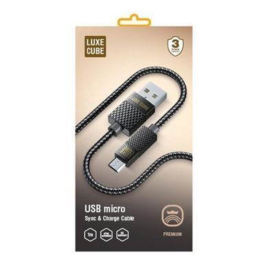 Кабель Luxe Cube Premium USB - micro USB (M/M), 1 м, сірий (8886668686167) [603787]