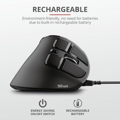 Миша Trust Voxx Rechargeable Ergonomic, WL, чорний (23731_TRUST) [103962]