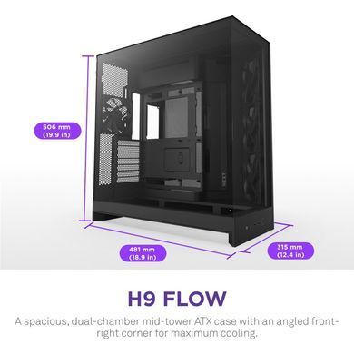 Корпус NZXT H9 Flow Black без БЖ (CM-H92FB-01) [614354]