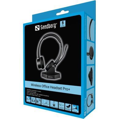 Гарнітура Sandberg Wireless Office Headset Pro+, Bluetooth, Black (126-18) [401987]