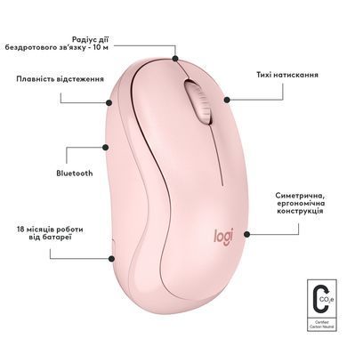 Миша бездротова Logitech M240 Silent Rose (910-007121) [606533]