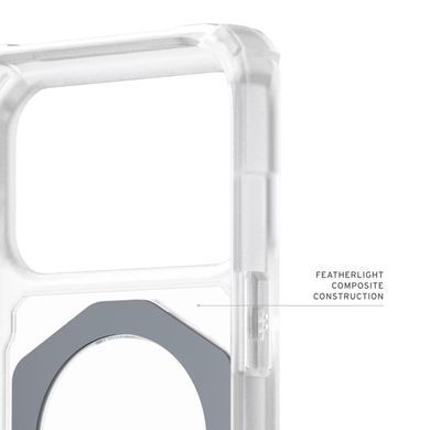 Чохол UAG для iPhone 17 Pro, Plasma XTE MagSafe, Clear/Titanium (114527114G36) [112696]