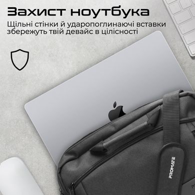 Сумка для ноутбука Promate Satchel-MB Black (satchel-mb.black) [605737]