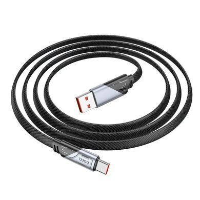 Кабель HOCO U119 USB to Type-C 5A, 1.2m, nylon, aluminum connectors, Black (6942007605007) [803255]