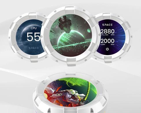 Система водяного охолодження ID-Cooling Space LCD (SL240 WHITE) [608951]