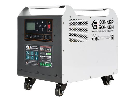 Портативна електростанція Konner&Sohnen KS 2500PS, 2500Вт, 2560 Вт/год, LifePo4, UPS, 31кг (KS2500PS) [101216]
