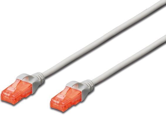 Патч-корд DIGITUS CAT 6 UTP, 0.5м, AWG 26/7, Cu, LSZH, сірий (DK-1617-005) [109723]