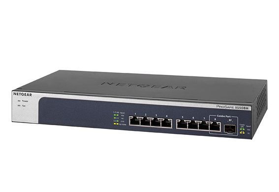 Комутатор NETGEAR XS508M 7x10GE, 1x10GE/GE SFP+ Combo, Некерований (XS508M-100EUS) [14979]