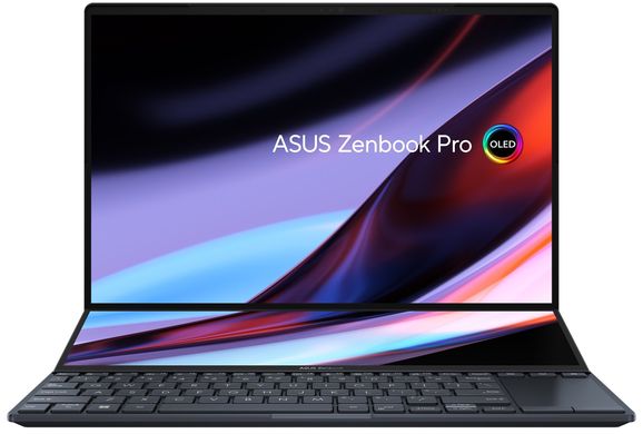 ASUS Ноутбук Zenbook Pro 14 Duo UX8402VV-P1046 14.5" 2.8K OLED, Intel i9-13900H, 32GB, F2TB, NVD4060-8, NoOS, Чорний