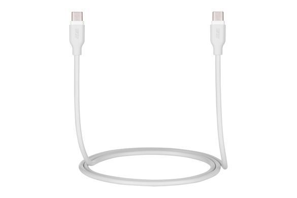 Кабель USB-C > USB-C заряджання/синхронізації 2E 1м, 60Вт Type-C, Glow, білий (2E-CCCC-WH) [111735]