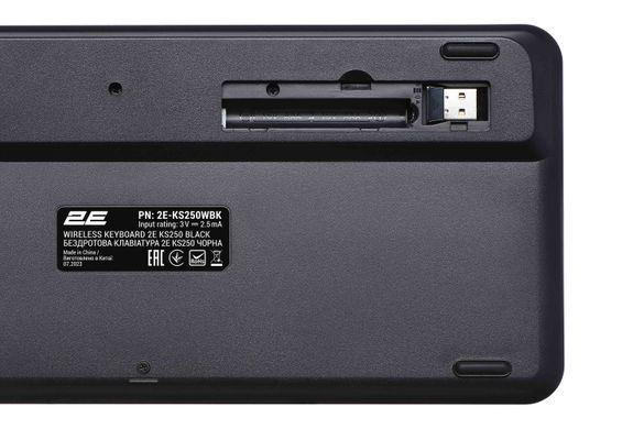 Клавіатура мембранна 2E KS250 84key, WL/BT, EN/UK, чорно-сірий (2E-KS250WBK_UA) [103588]
